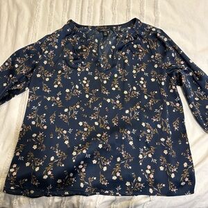 41 Hawthorn Blue Boxy Blouse with Peter Pan Collar